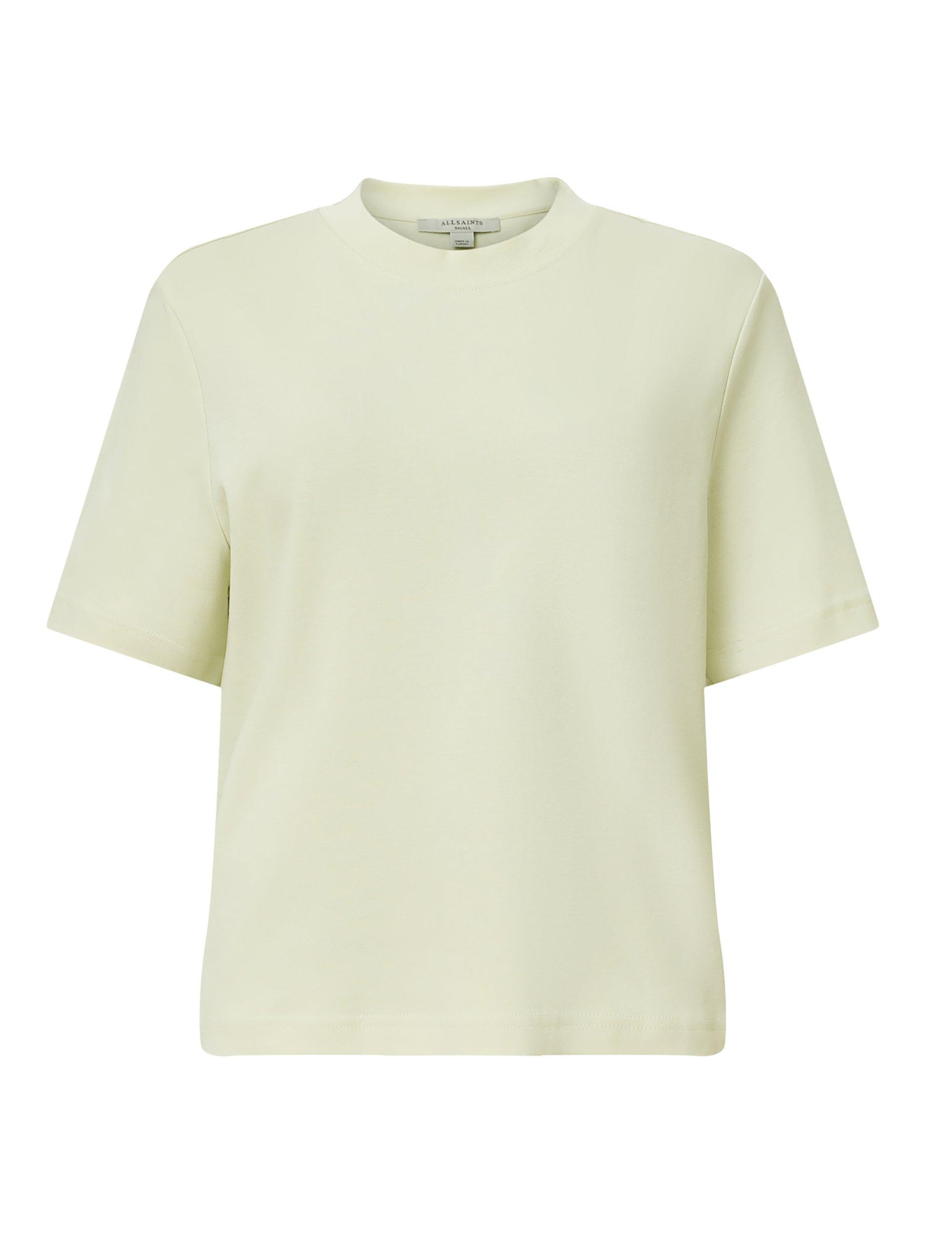 Product image 4 of 8, which shows AllSaints Lisa Boxy Crew Neck T-Shirt, Jade Green, XS