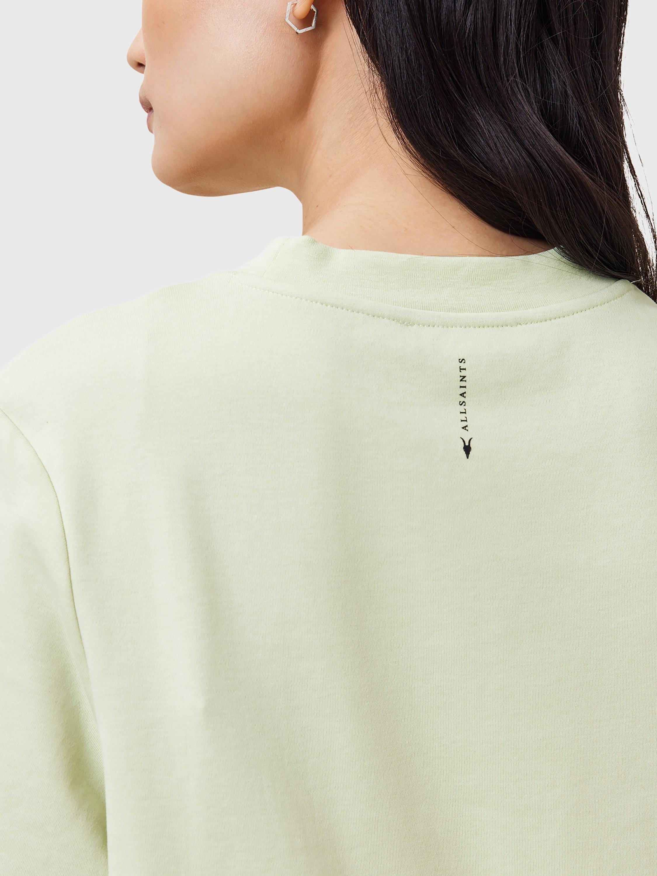 Product image 5 of 8, which shows AllSaints Lisa Boxy Crew Neck T-Shirt, Jade Green, XS