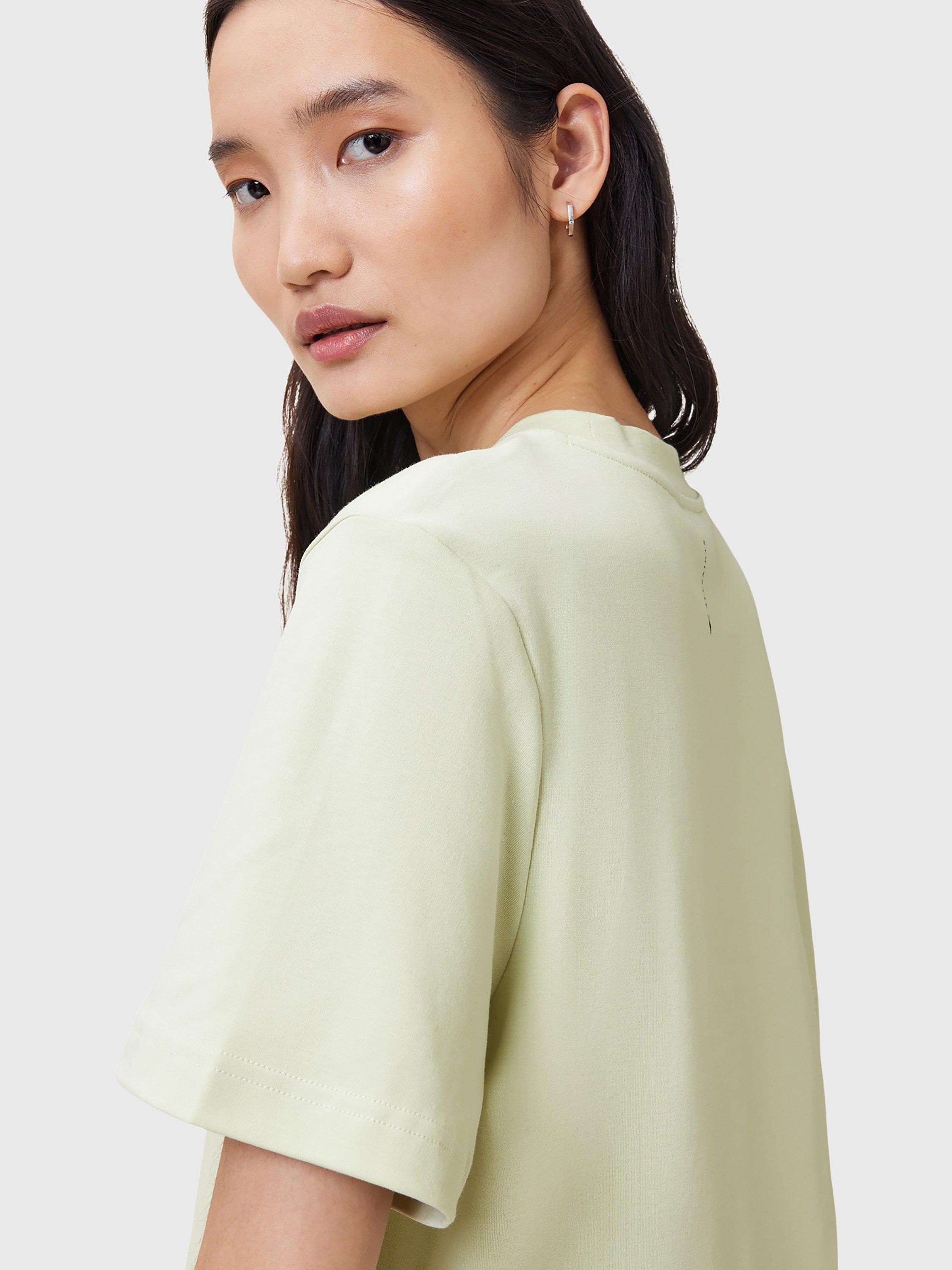Product image 6 of 8, which shows AllSaints Lisa Boxy Crew Neck T-Shirt, Jade Green, XS