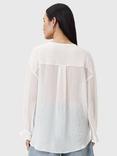 AllSaints Penny Long Sleeve Wrap Top, Chalk White