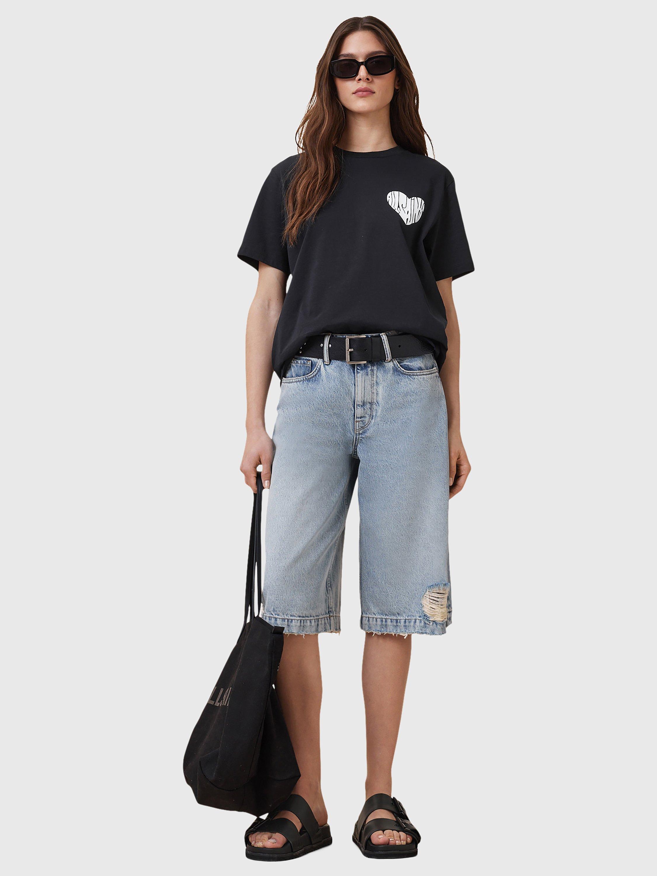 Product image 7 of 9, which shows AllSaints Poster Logo Graphic T-Shirt, Black, L