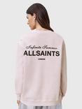 AllSaints Soleil Etta Logo Graphic Sweatshirt, Lilac Ash Pink