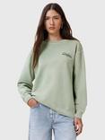 AllSaints Soleil Etta Logo Sweatshirt, Abbey Stone Green