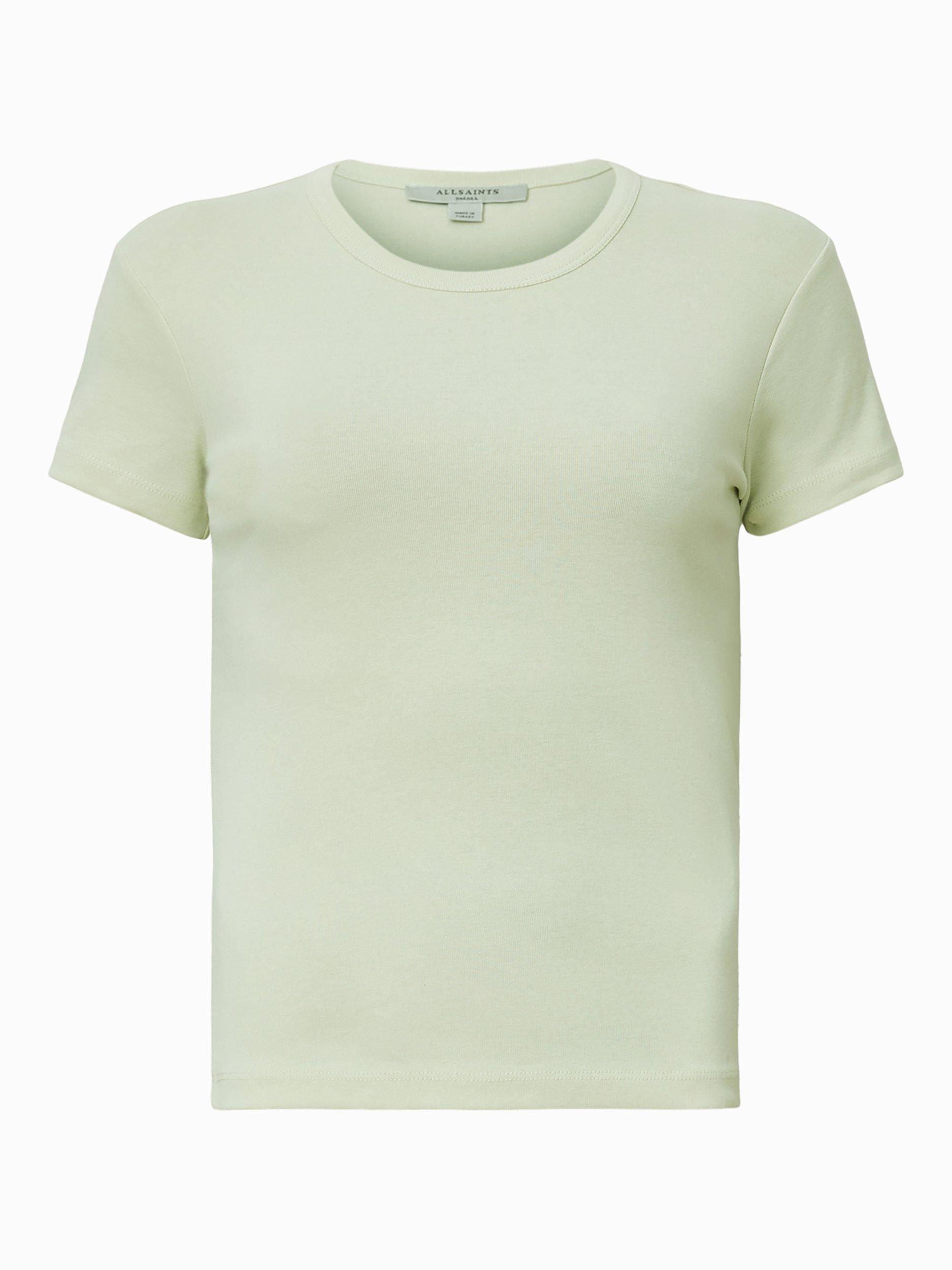 Product image 4 of 7, which shows AllSaints Stevie Crew Neck T-Shirt, Jade Green, L