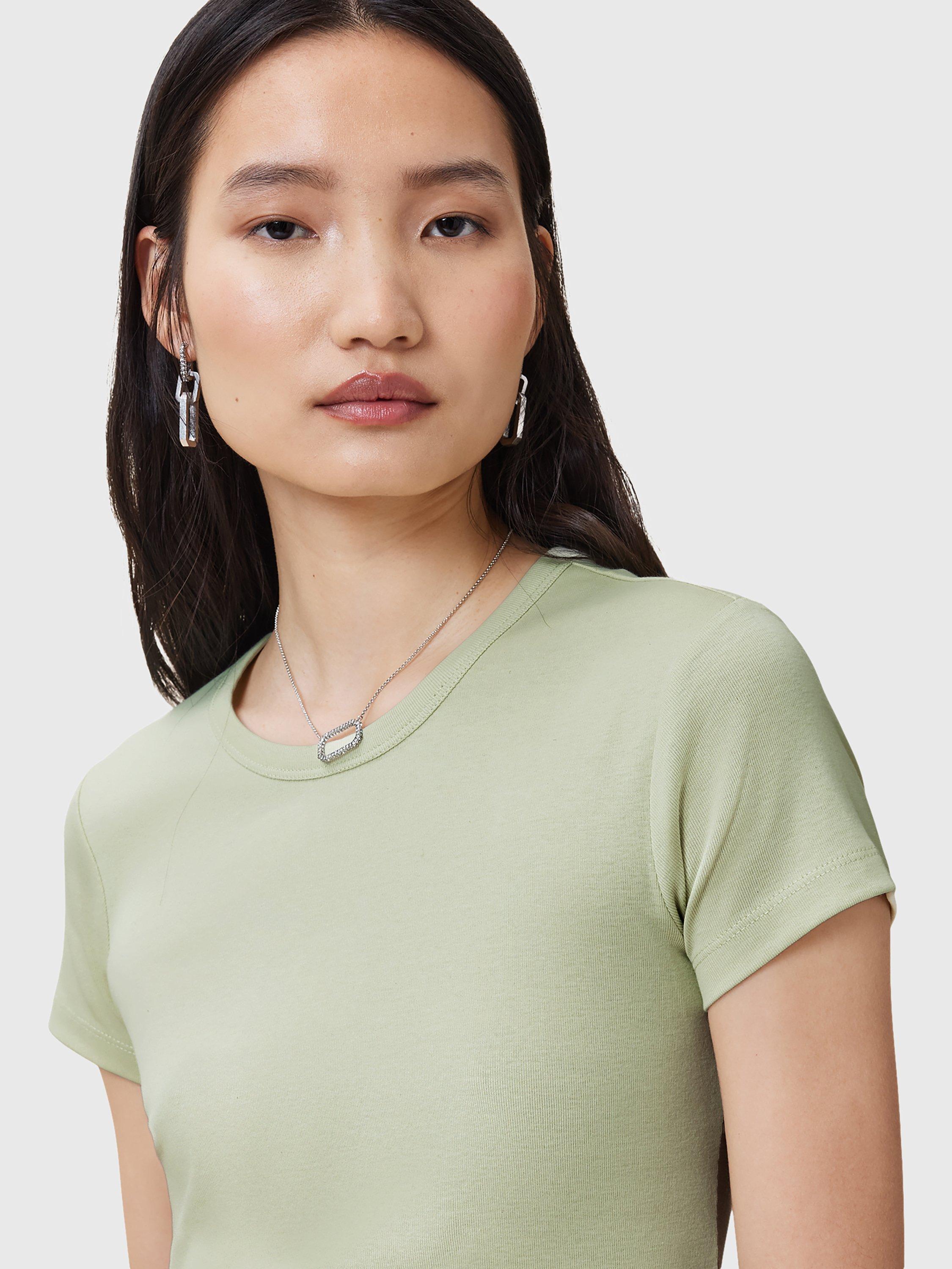 Product image 5 of 7, which shows AllSaints Stevie Crew Neck T-Shirt, Jade Green, L