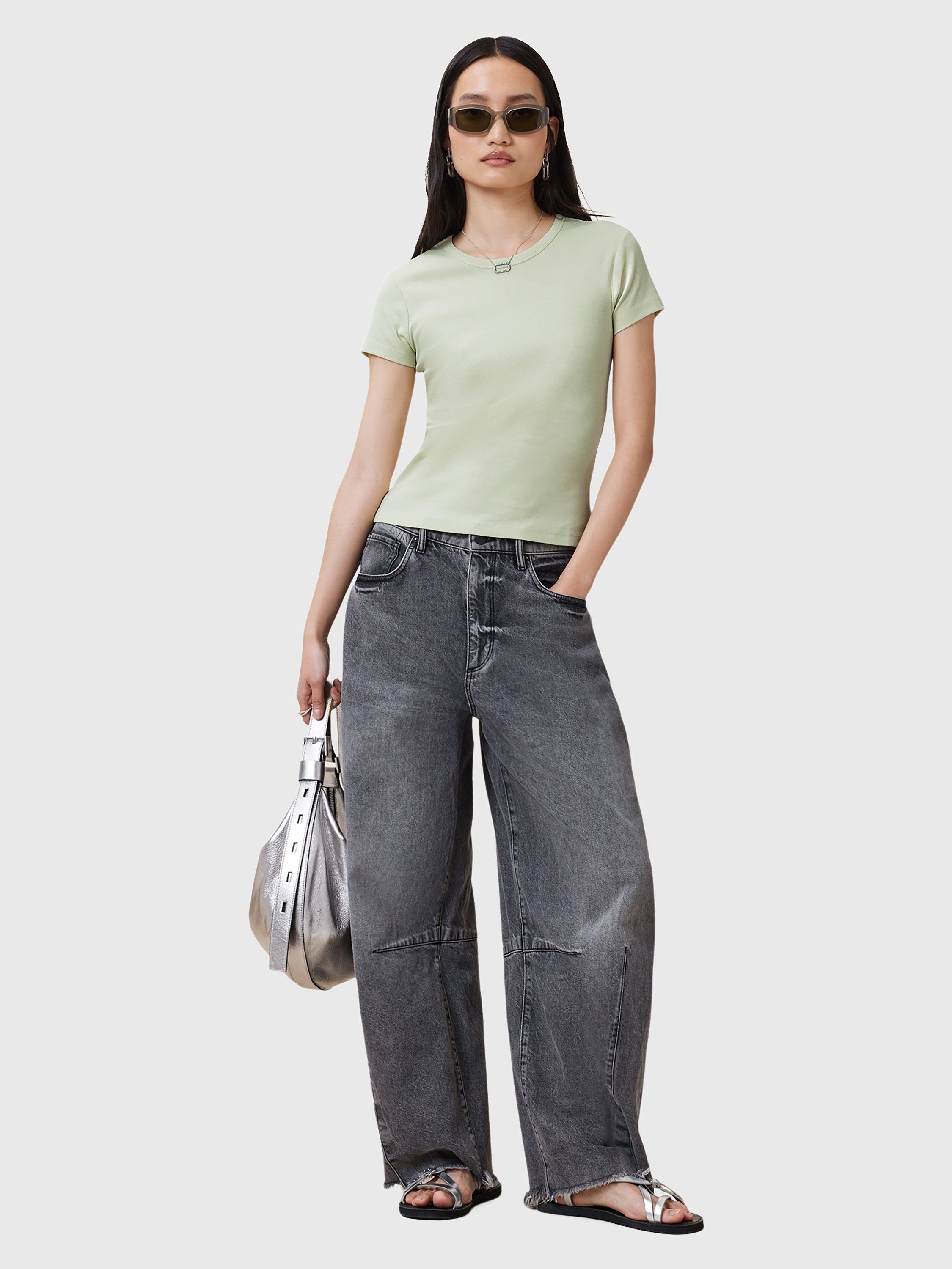 Product image 7 of 7, which shows AllSaints Stevie Crew Neck T-Shirt, Jade Green, L