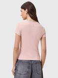 AllSaints Stevie Crew Neck T-Shirt, Mauve Chalk Pink