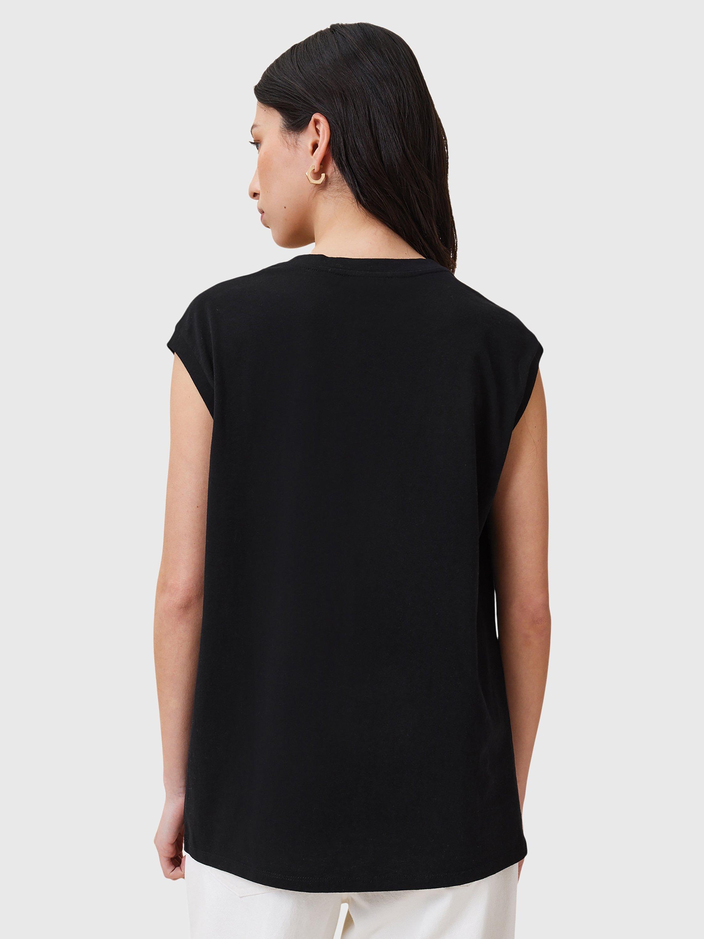 Product image 2 of 7, which shows AllSaints Brooke Sunglasses T-Shirt, Black, XS