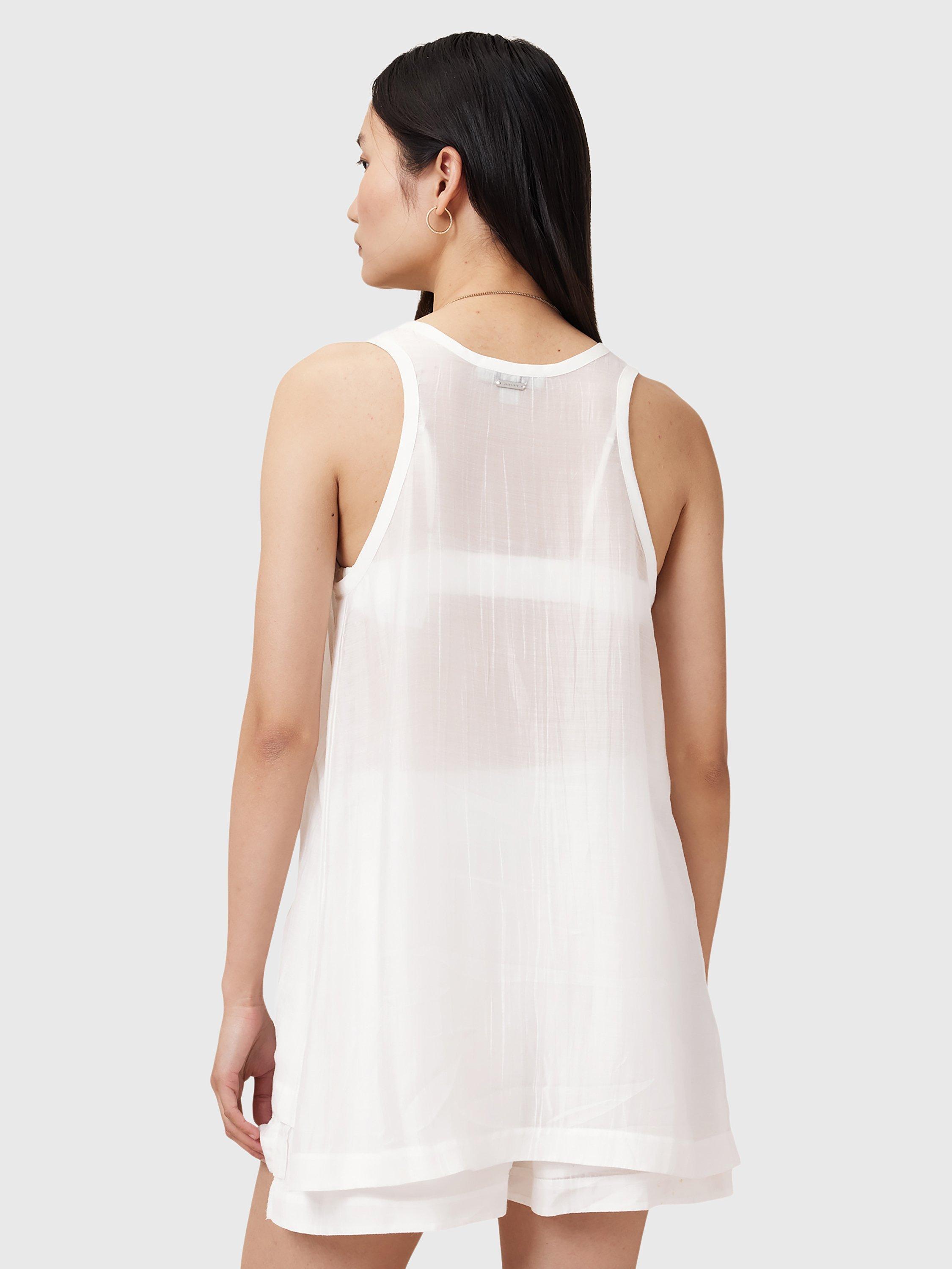 Product image 2 of 9, which shows AllSaints Tysh Sleeveless Top, Snow White, 10