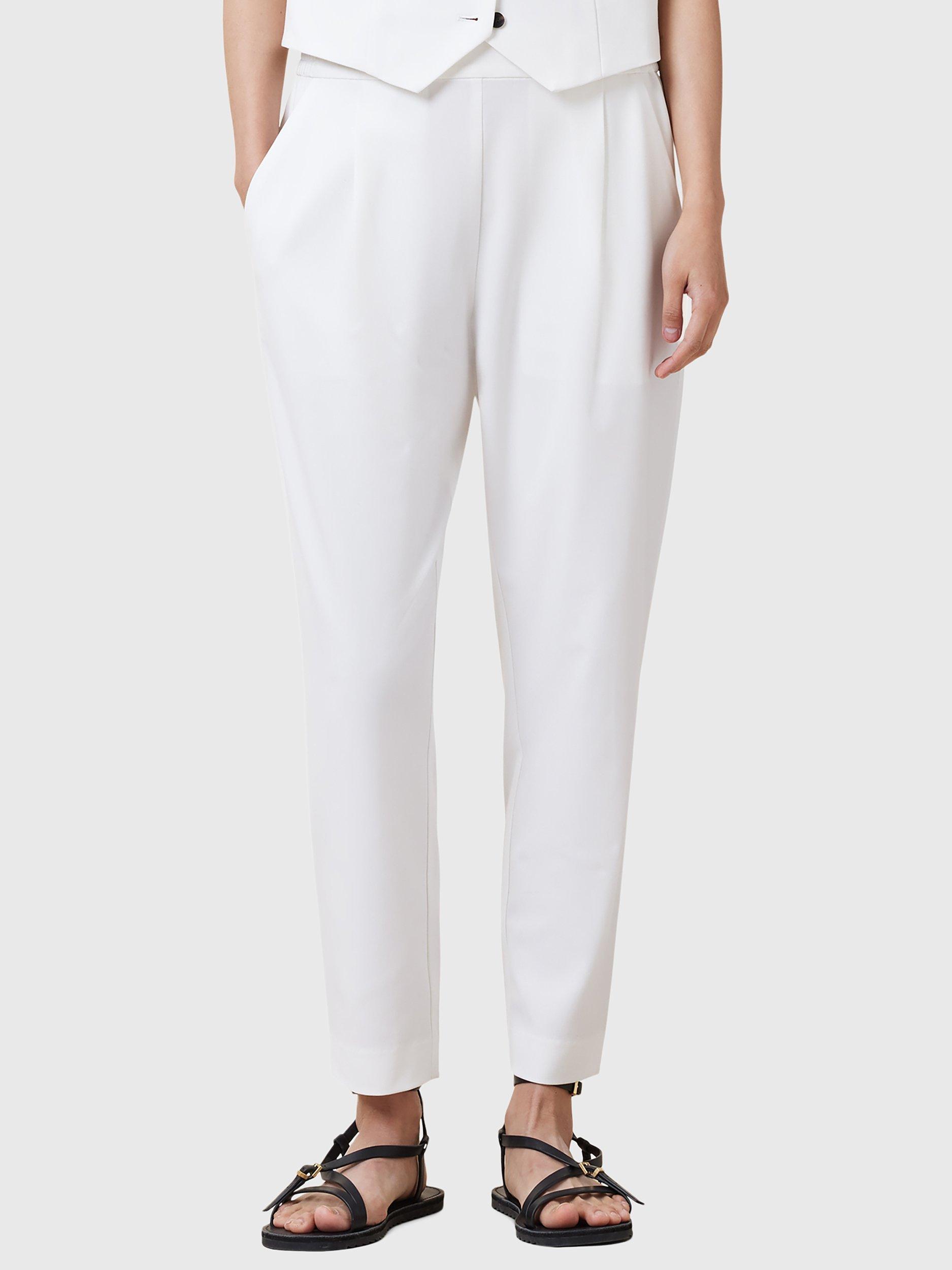 Product image 1 of 8, which shows AllSaints Aleida Tri Trousers, White, 6