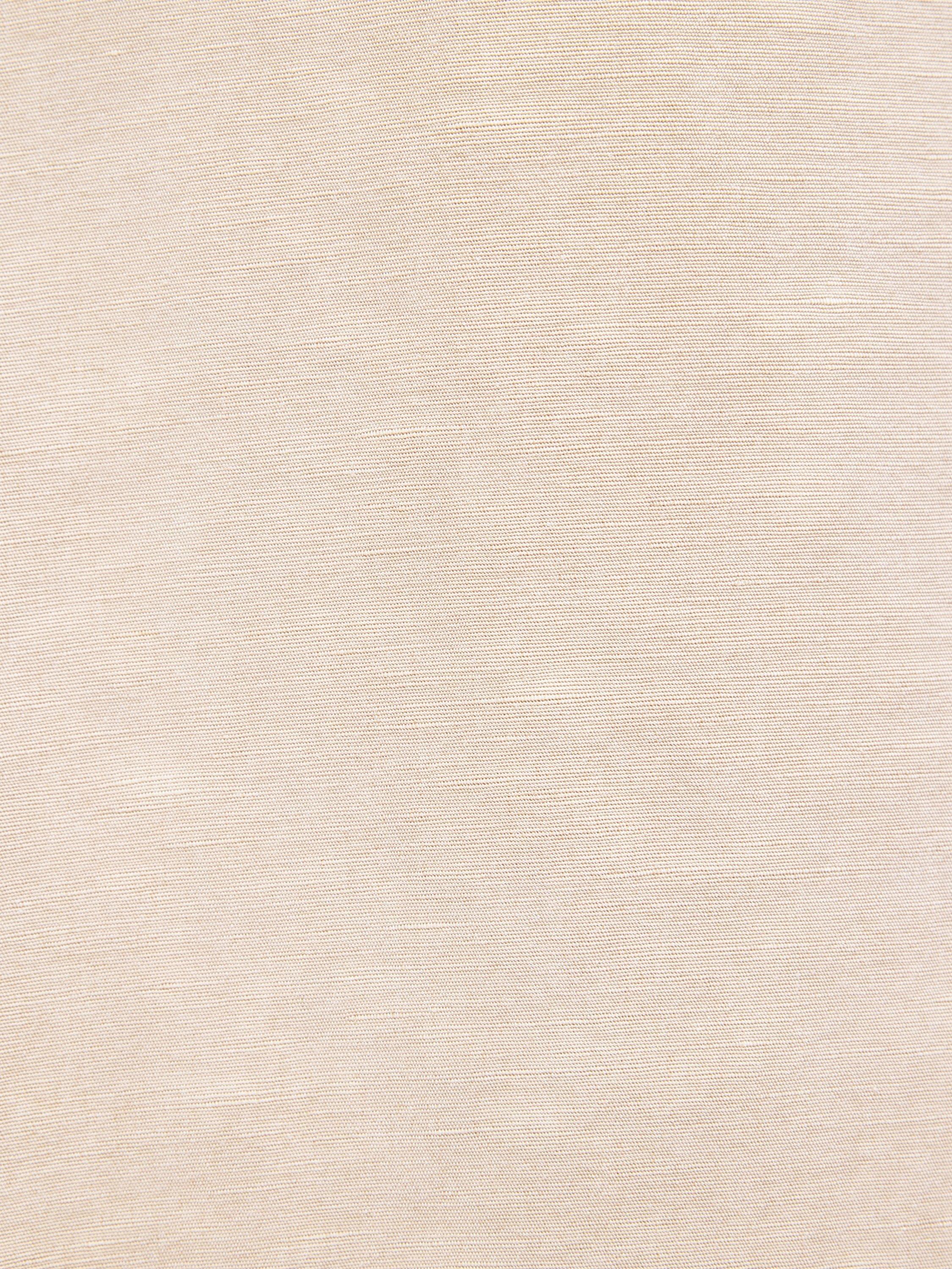 Product image 8 of 10, which shows AllSaints Jett Barrel Leg Linen Blend Trousers, Natural Sand, 10