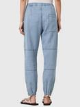 AllSaints Val Tapered Denim Trousers, Light Blue