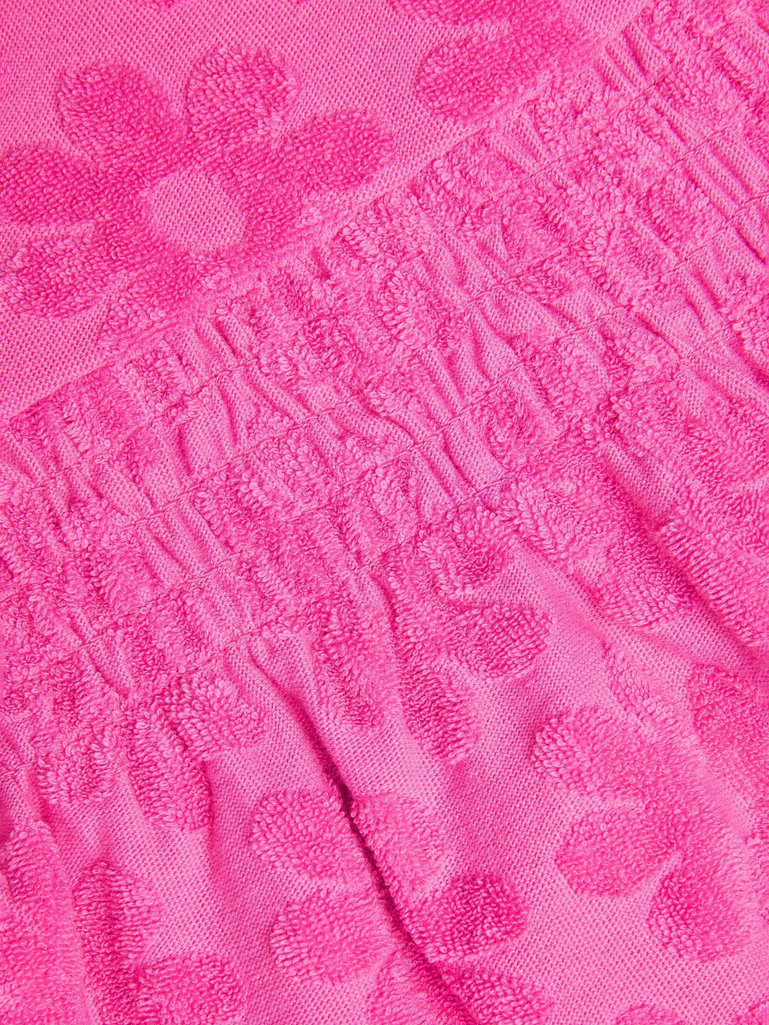 Product image 3 of 3, which shows Monsoon Baby Flower Towelling Dress, Pink, 0-3 months