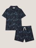 Monsoon Kids' Shirt and Shorts Set, Navy