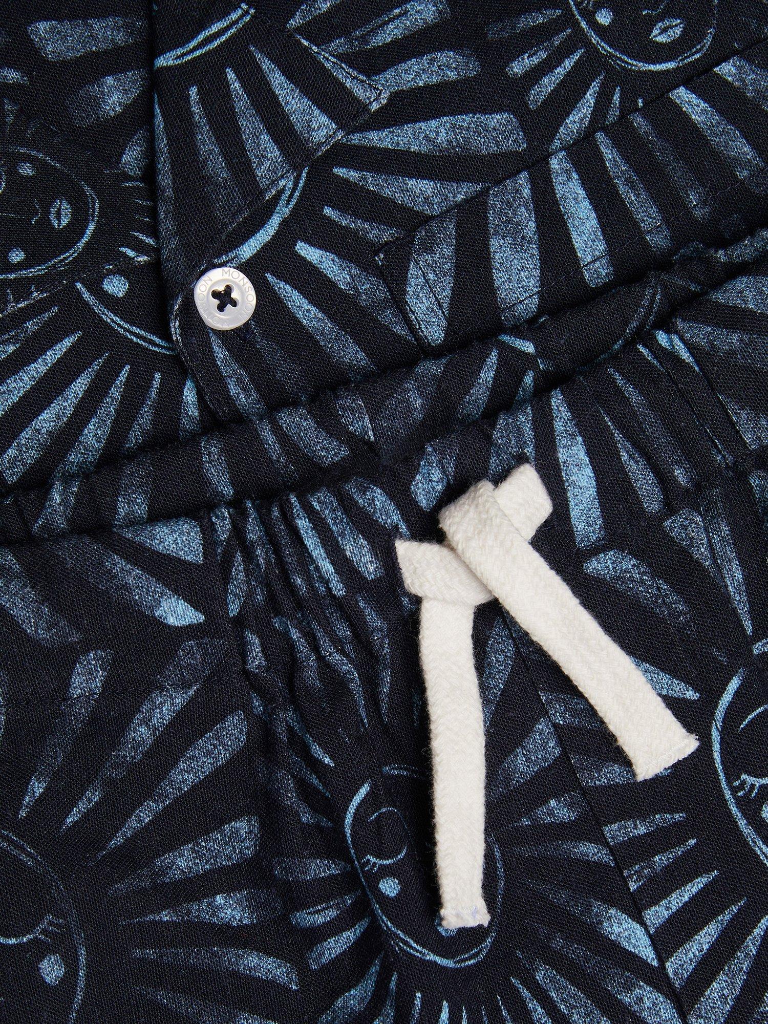 Product image 3 of 3, which shows Monsoon Kids' Shirt and Shorts Set, Navy, 18-24 months