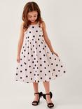 Monsoon Kids' Sicily Polka Dot Dress, Ivory