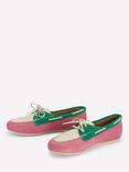 Boden Suede Soft Deck Boat Shoes, Pink Rose