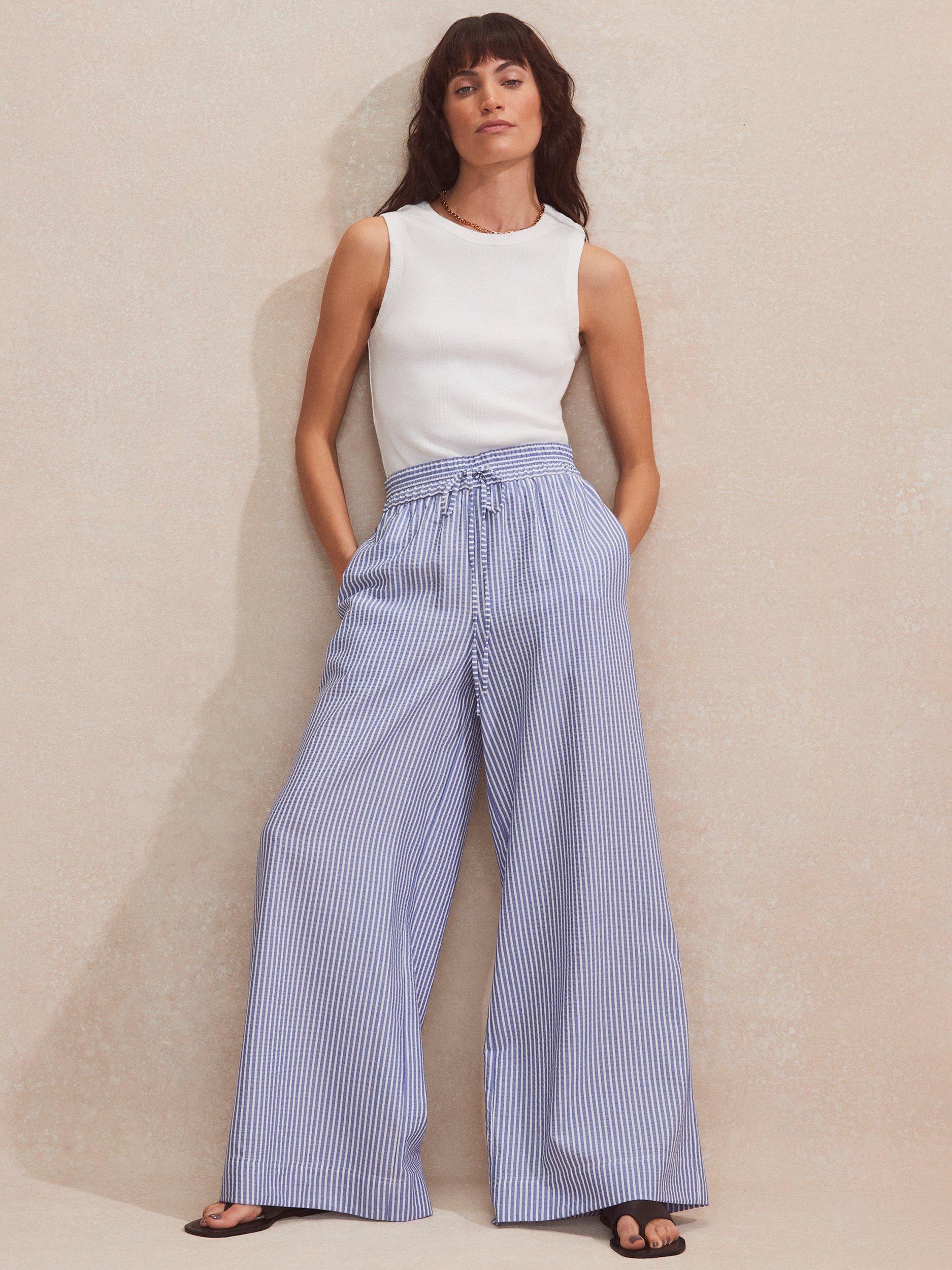 Ro&Zo Wide Leg Stripe Trousers