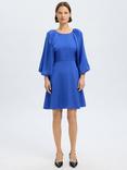 Selected Puff Sleeve Mini Dress, Dazzling Blue