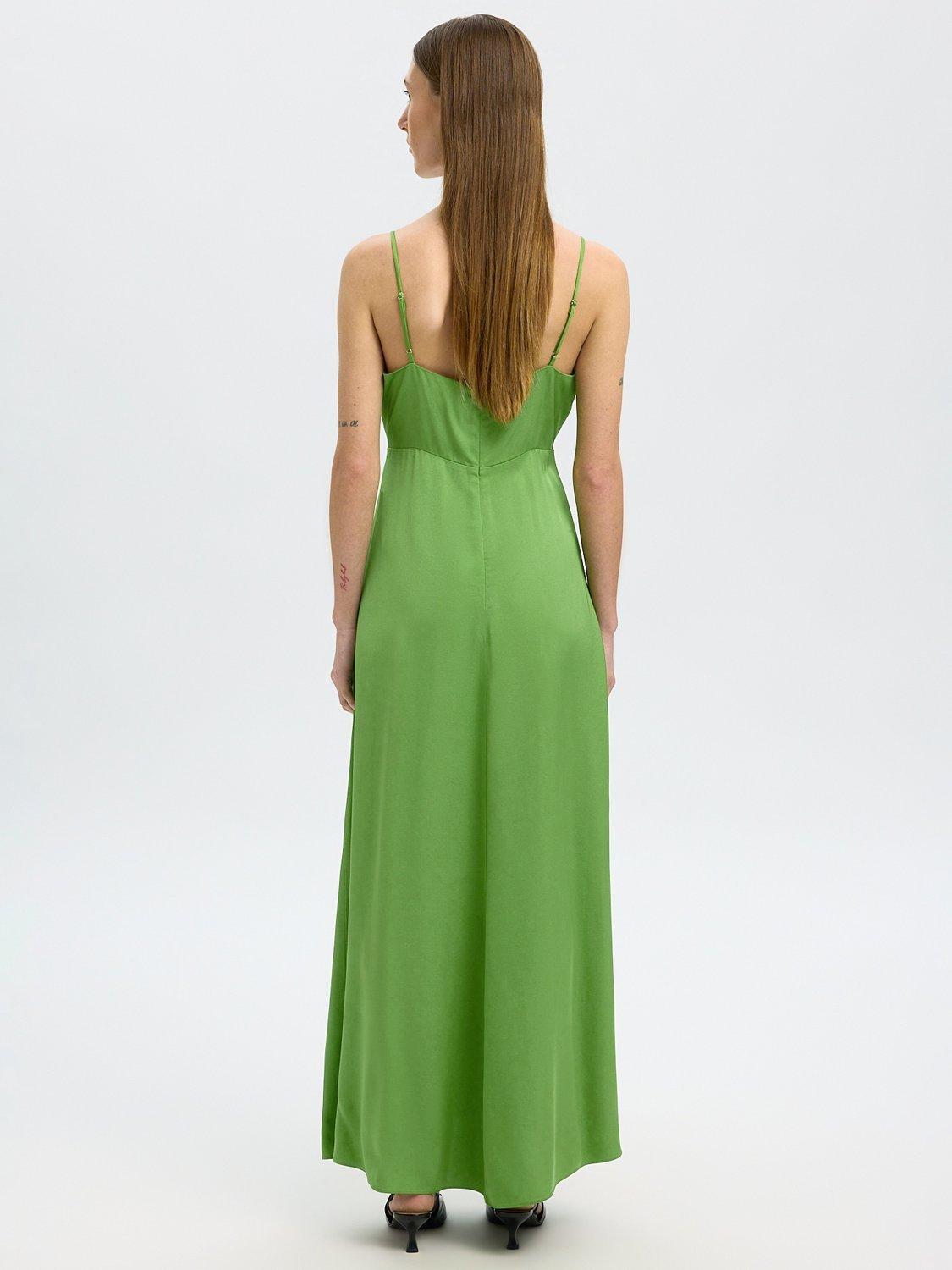 Product image 5 of 5, which shows Selected Laurina Strappy Maxi Dress, Spindle Tree, 34