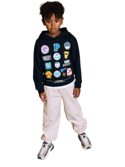 NAME IT Kids' Cotton Blend Pokémon Hooded Sweatshirt - view 2, Black