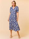 Aspiga Anne Floral Tea Dress, Cream/Navy