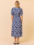 Aspiga Anne Floral Tea Dress, Cream/Navy