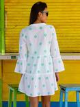 Aspiga Cristina Embroidered Kaftan, White/Green
