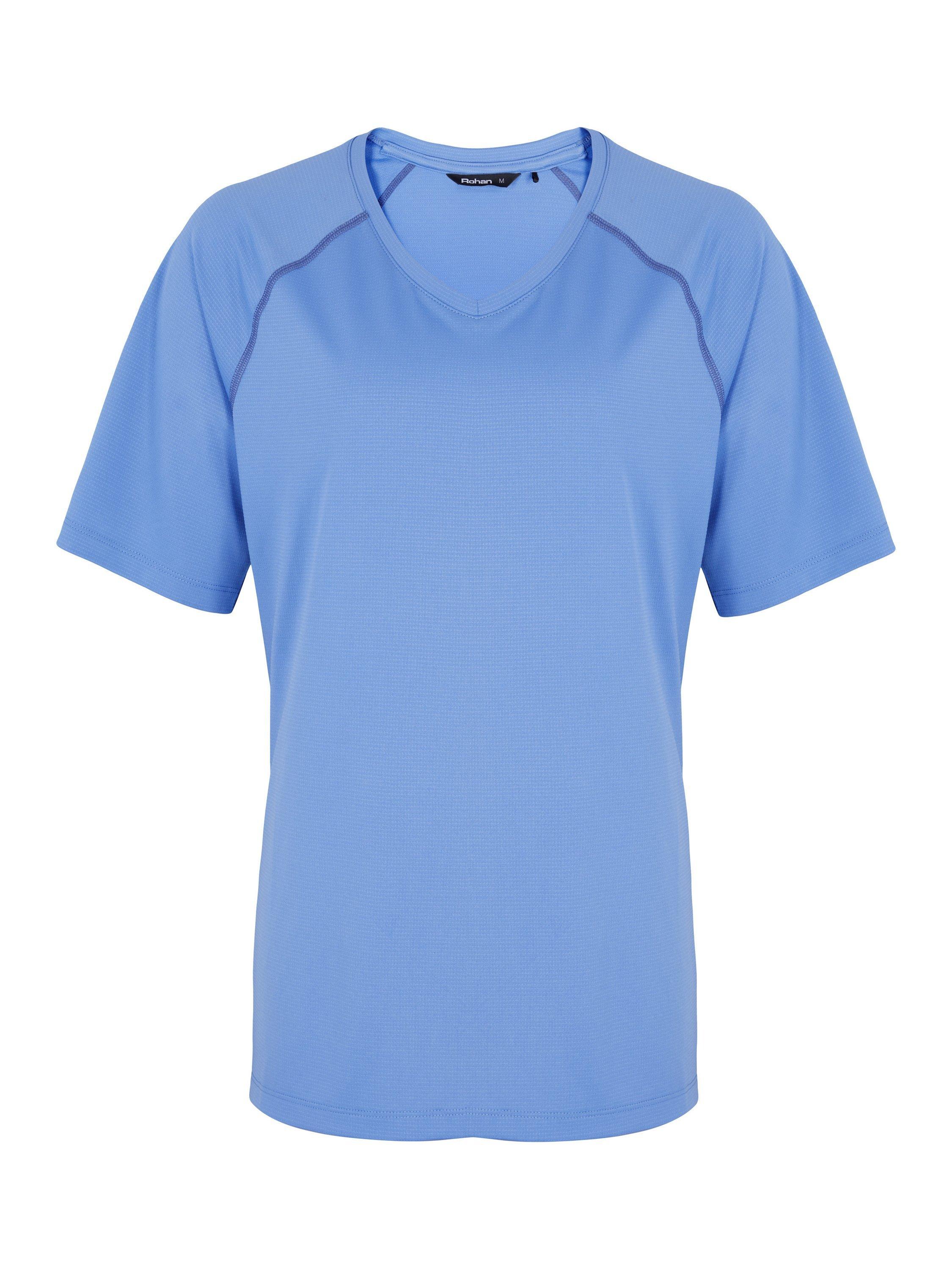 Product image 3 of 5, which shows Rohan Women's Cirrus Active Short Sleeve Jersey T-Shirt, Sorrento Blue, XS
