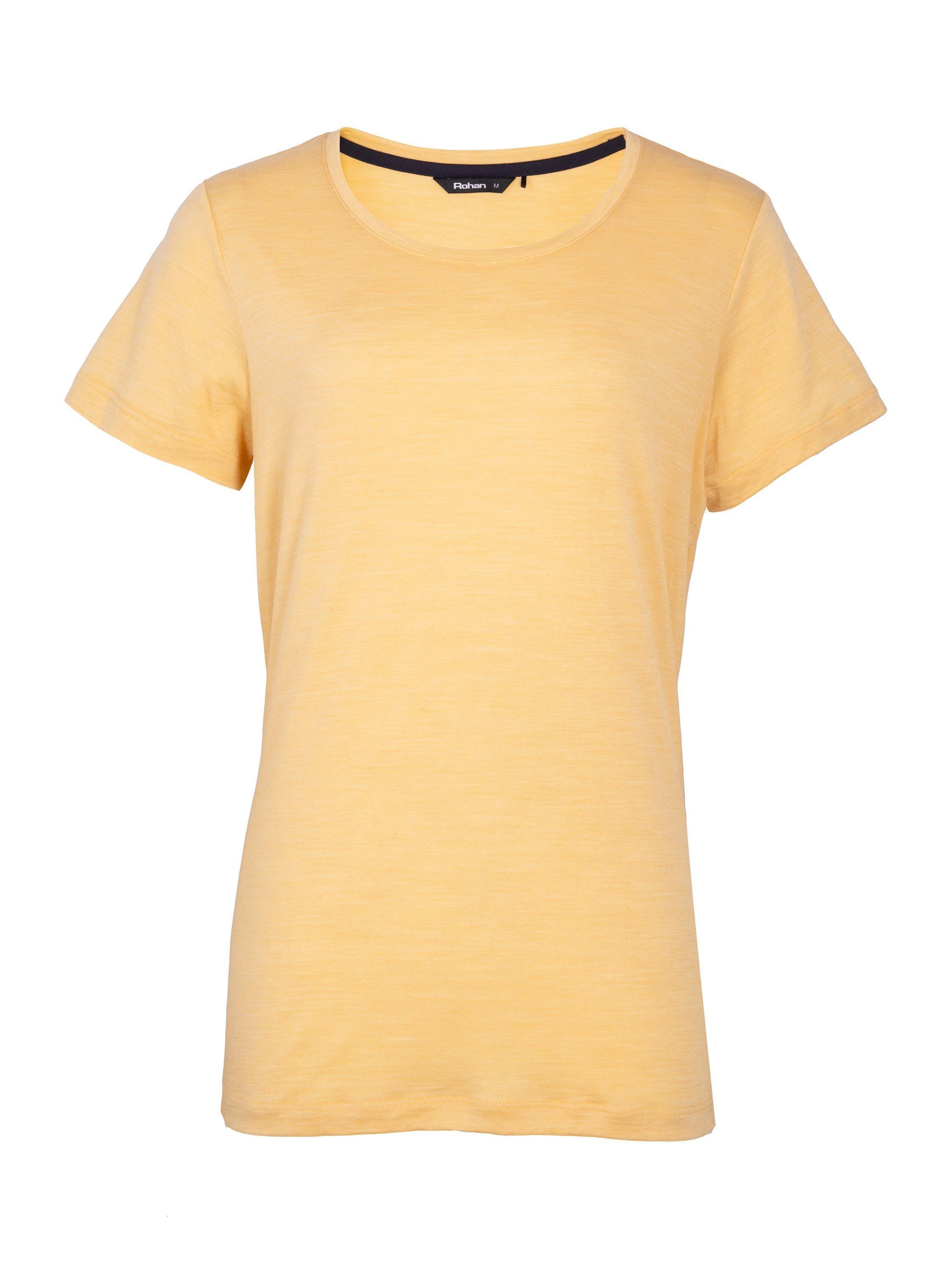 Product image 3 of 11, which shows Rohan Women's Merino Cool Temperature Regulating T-Shirt, Tuscan Yellow Marl, XS