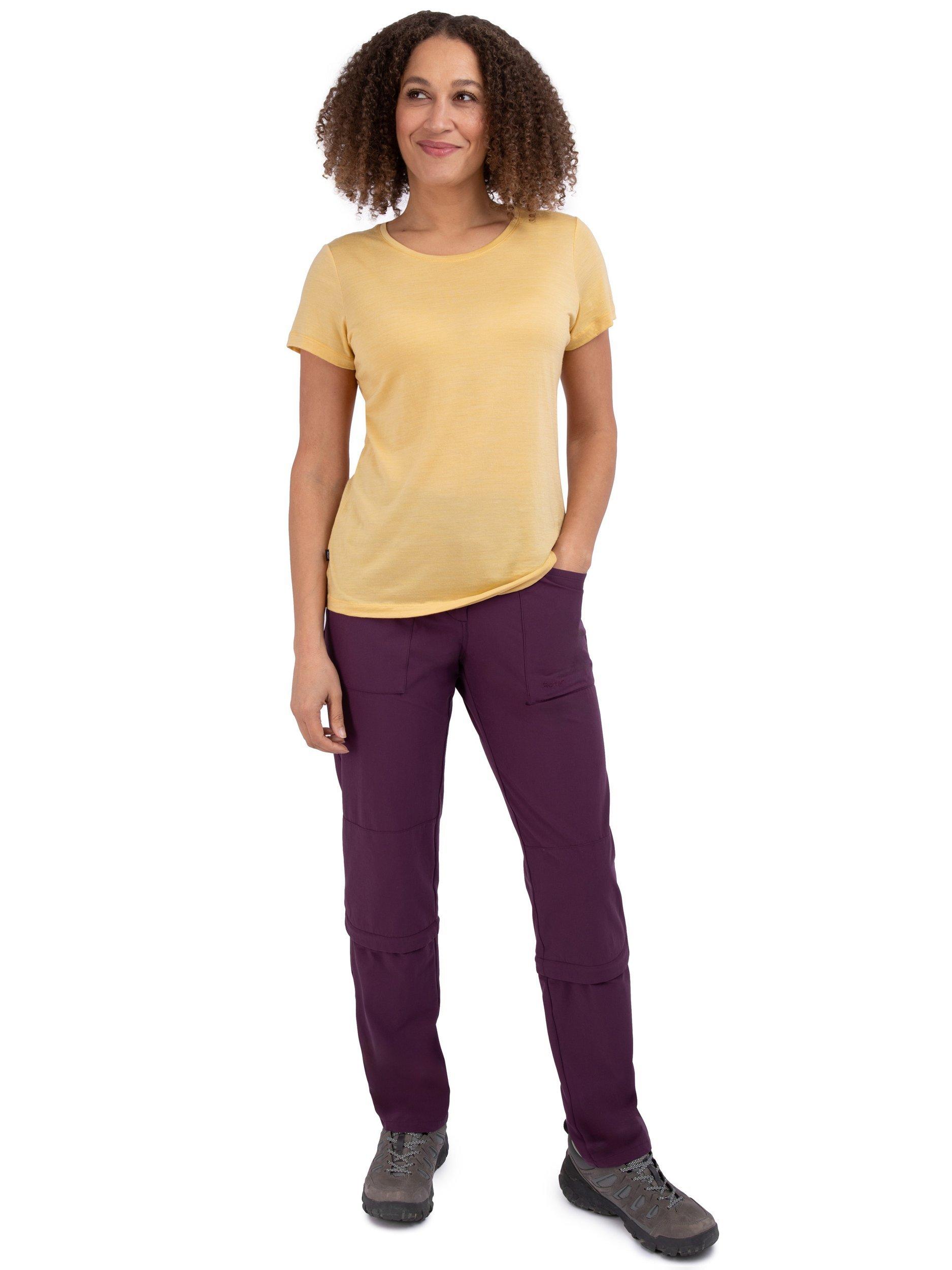 Product image 4 of 11, which shows Rohan Women's Merino Cool Temperature Regulating T-Shirt, Tuscan Yellow Marl, XS