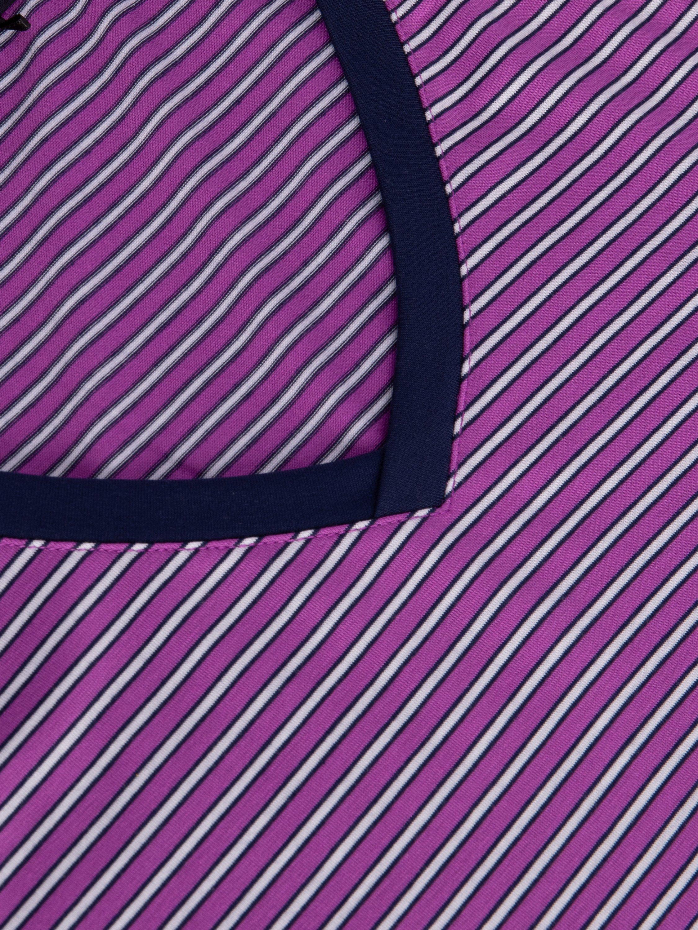 Product image 6 of 7, which shows Rohan Seashore Short Sleeve V-Neck Striped T-Shirt, Allium Purple, XS