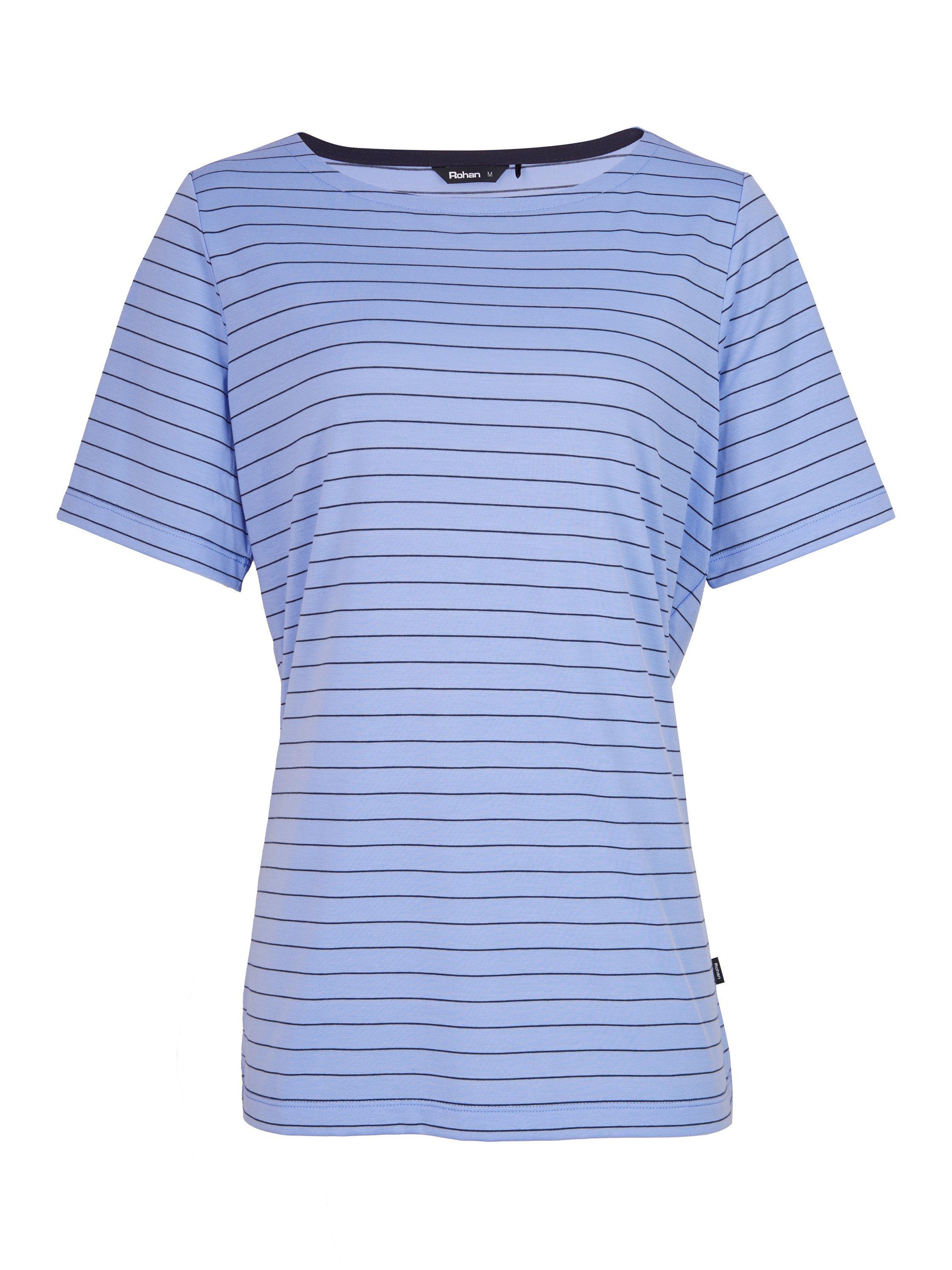 Product image 3 of 4, which shows Rohan Shoreline Short Sleeve Striped T-Shirt, Blue, S