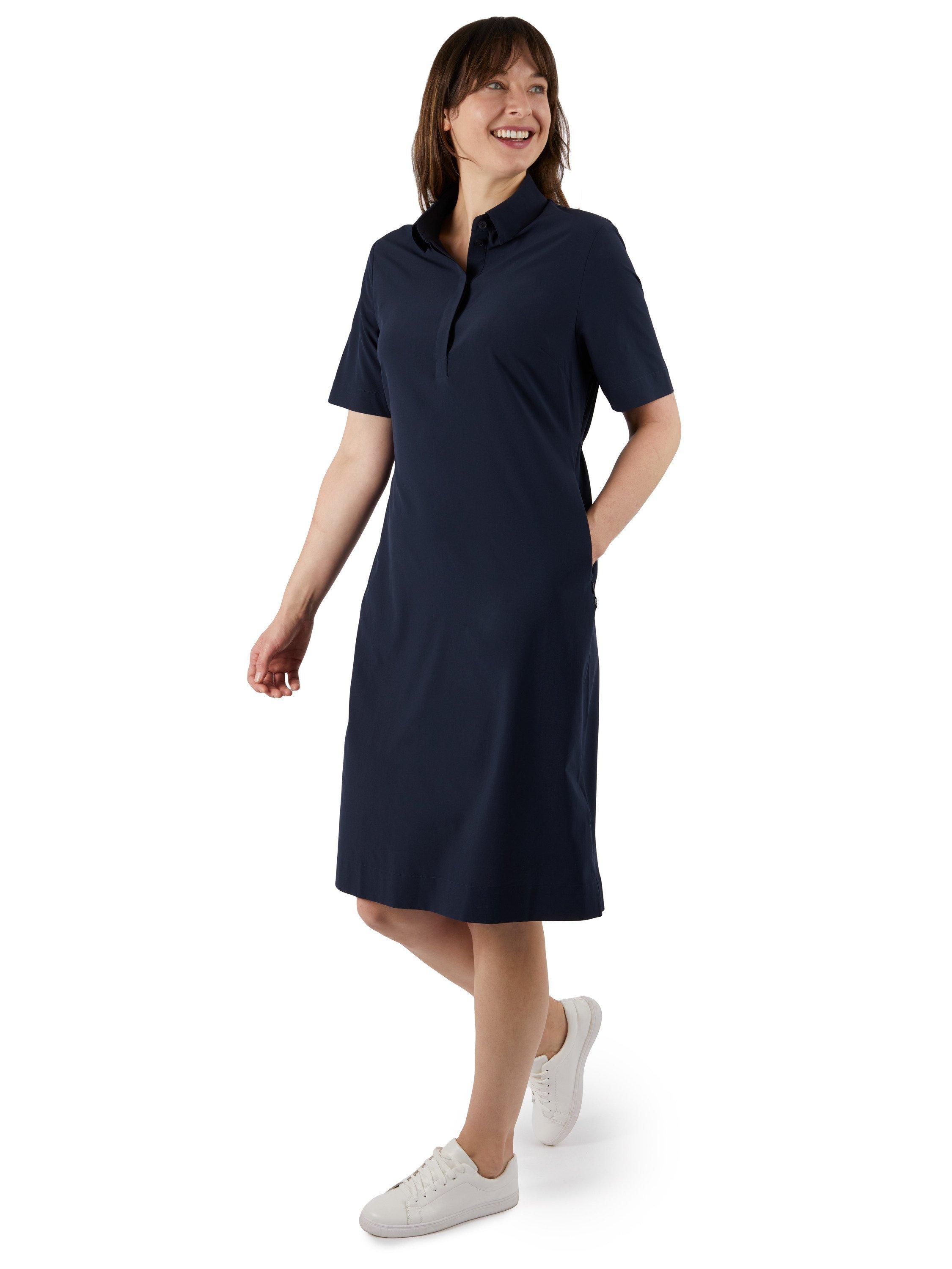 Product image 1 of 7, which shows Rohan Voyager Collared Dress, True Navy, 10R