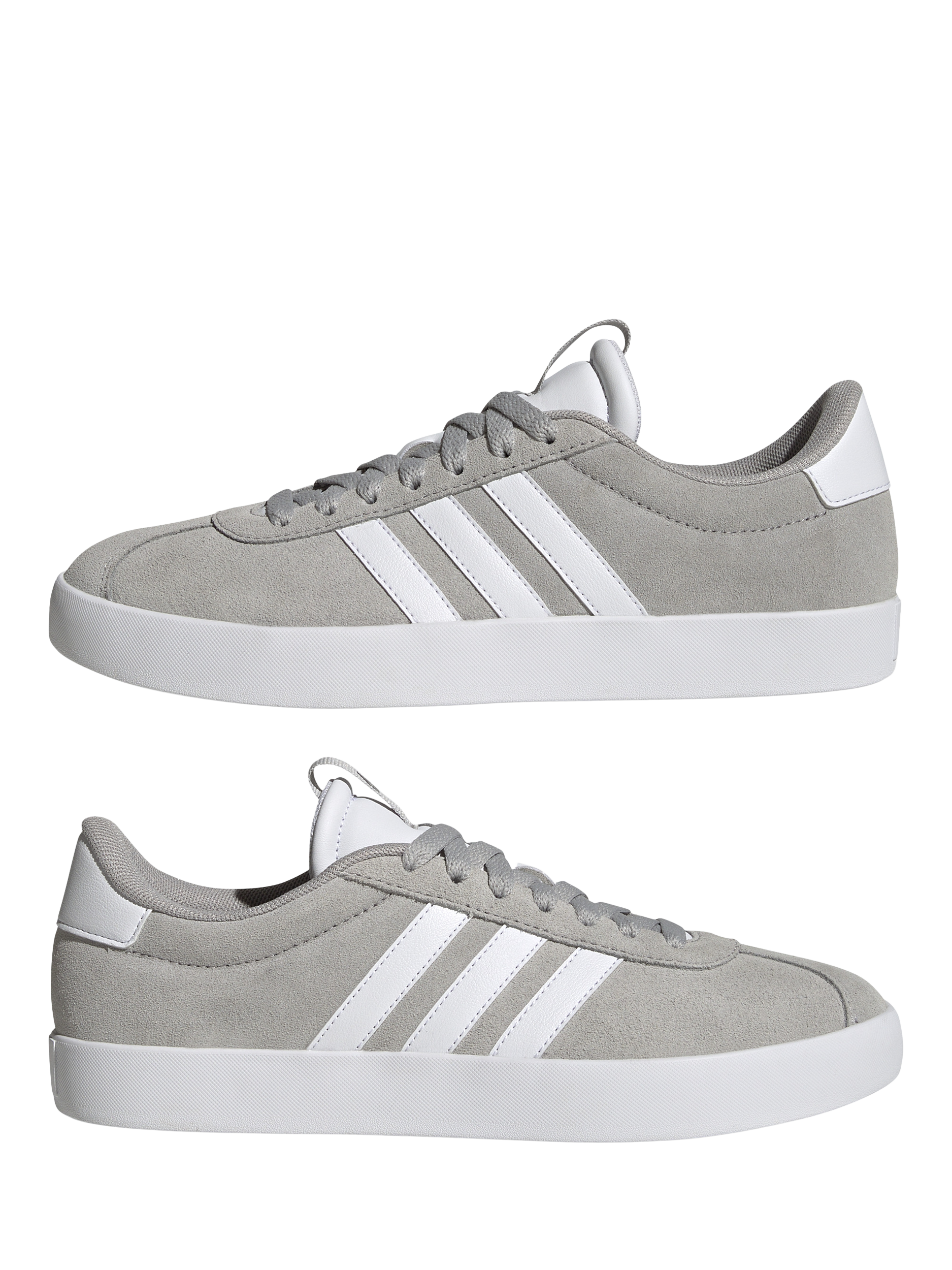 Product image 2 of 7, which shows adidas VL Court 3.0 Trainers, Grey/White, 3