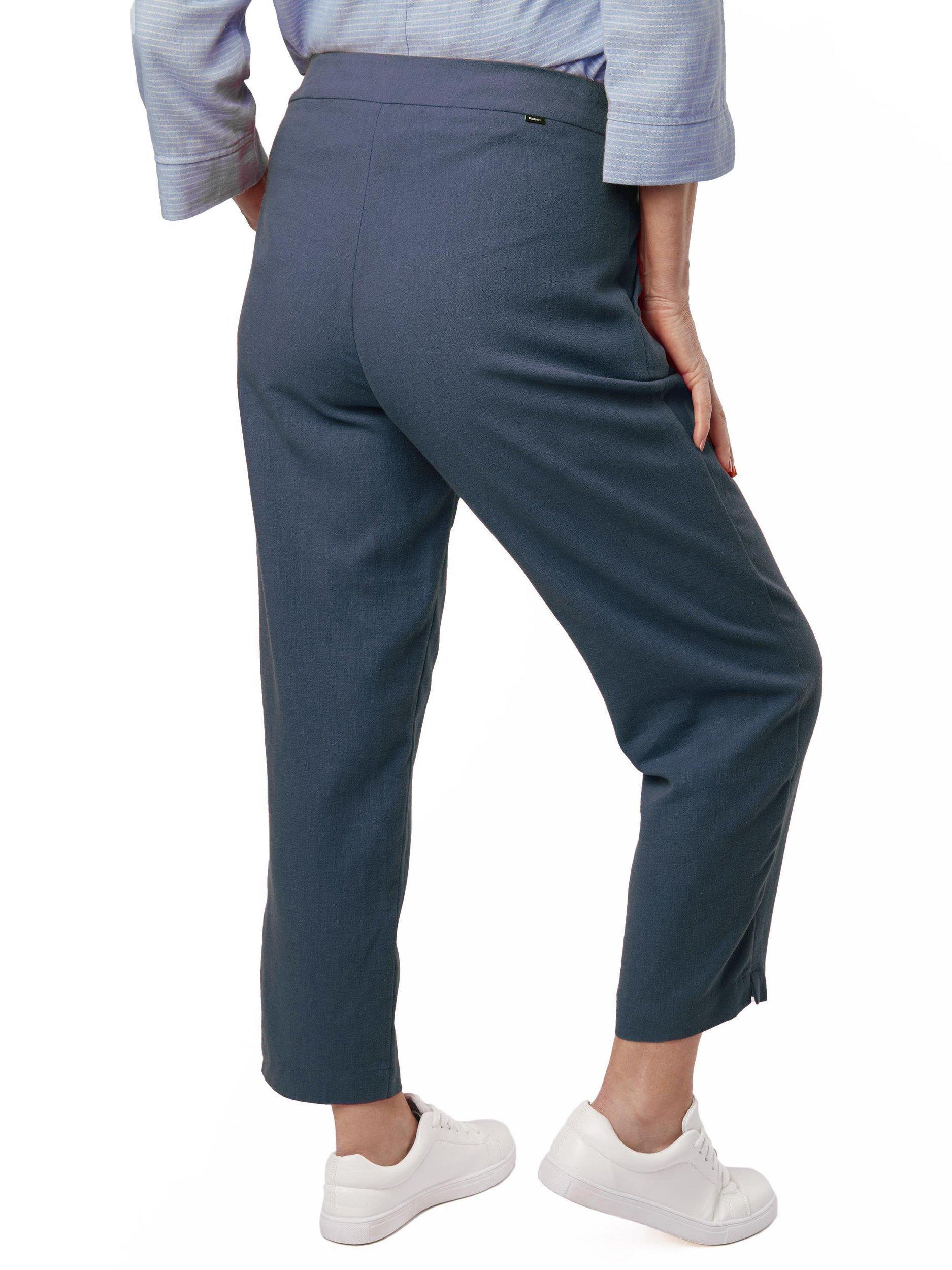 Product image 2 of 4, which shows Rohan Women's Brisa Linen Lightweight Trousers, Ocean Blue, 8S