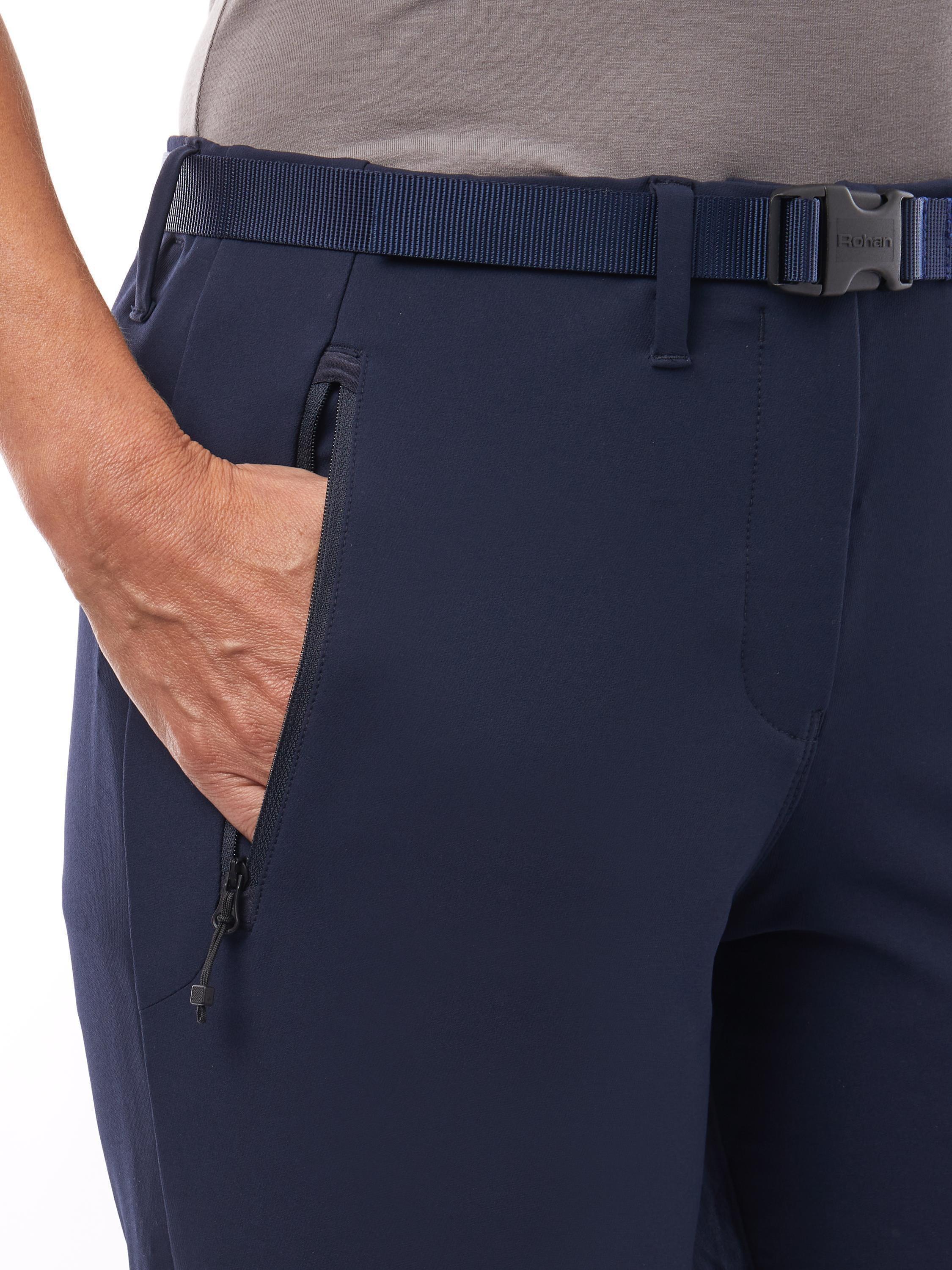 Product image 4 of 5, which shows Rohan Striders Water Repellent Trousers, True Navy, 8S