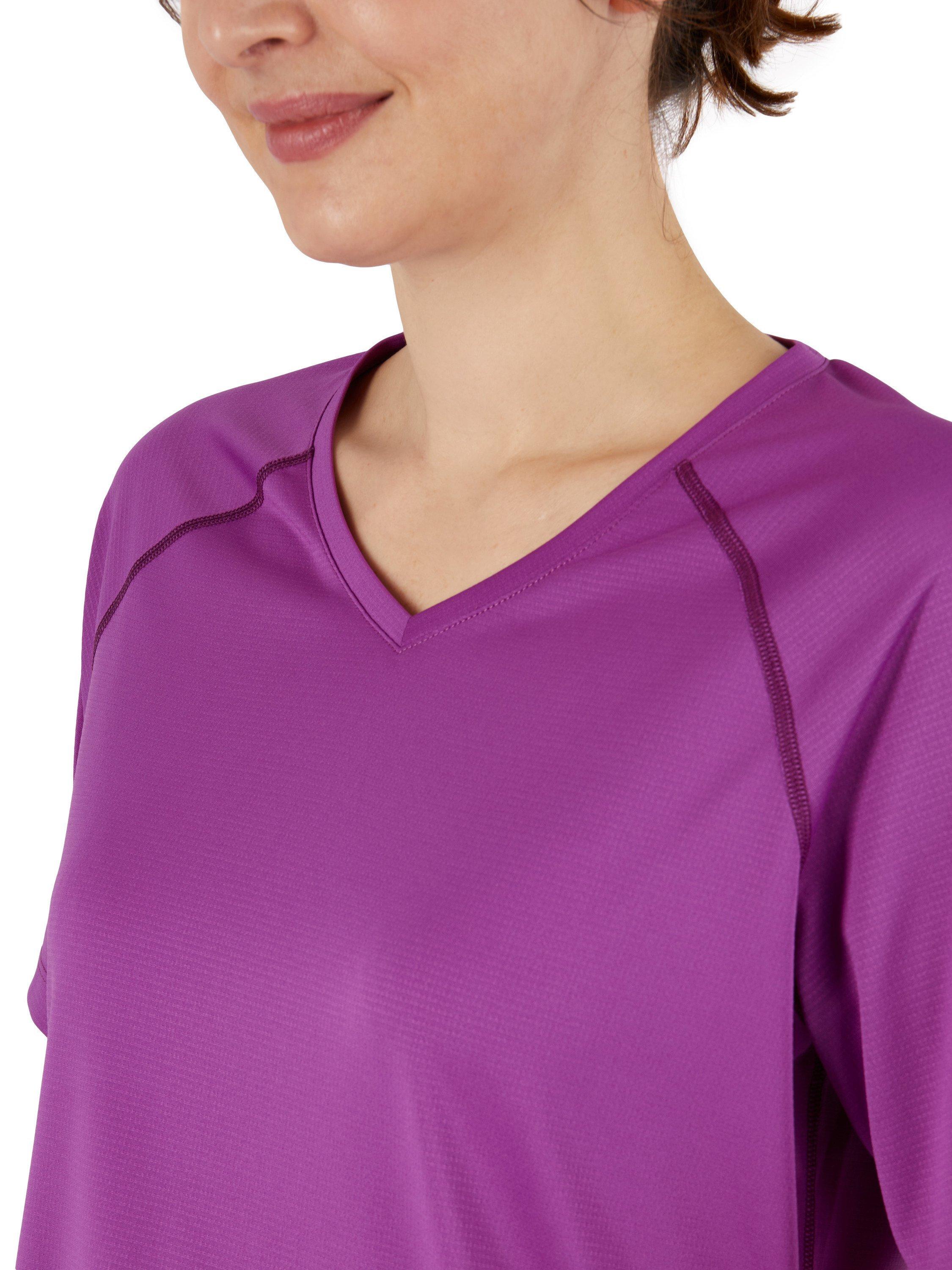 Product image 5 of 11, which shows Rohan Women's Cirrus Active Short Sleeve Jersey T-Shirt, Allium Purple, XS