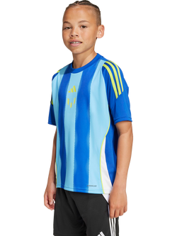 adidas Kids' Messi Short Sleeve Crew Neck Jersey, Royal Blue