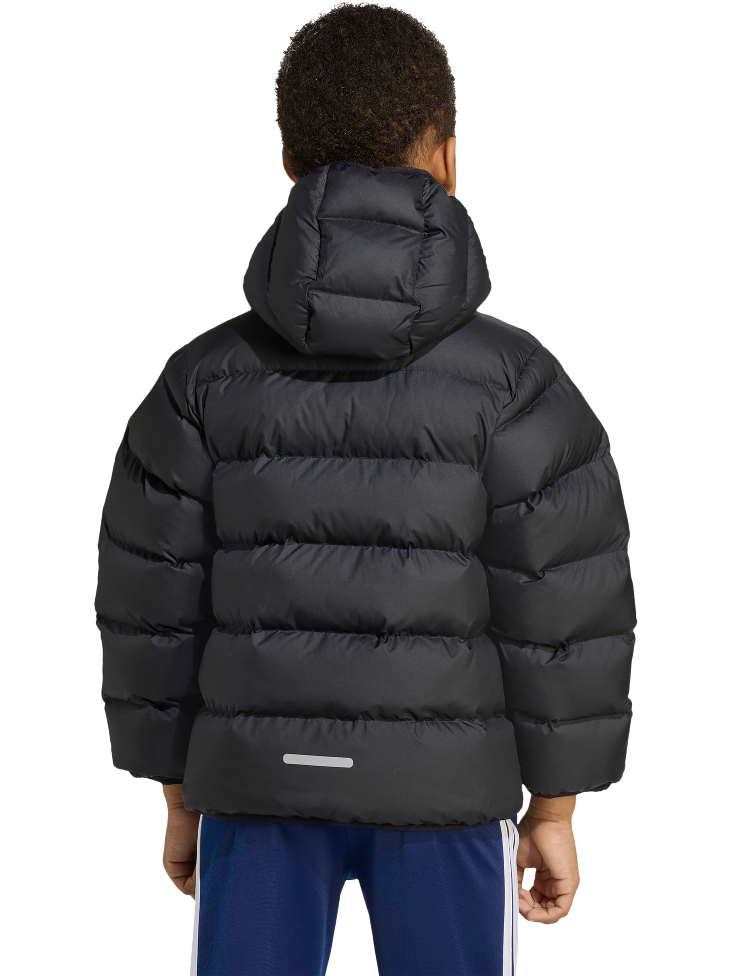 Product image 2 of 5, which shows adidas Kids' Hooded Padded Jacket, Black, 4-5 years