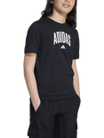 adidas Kids' Cotton Collegiate Graphic T-Shirt, Black