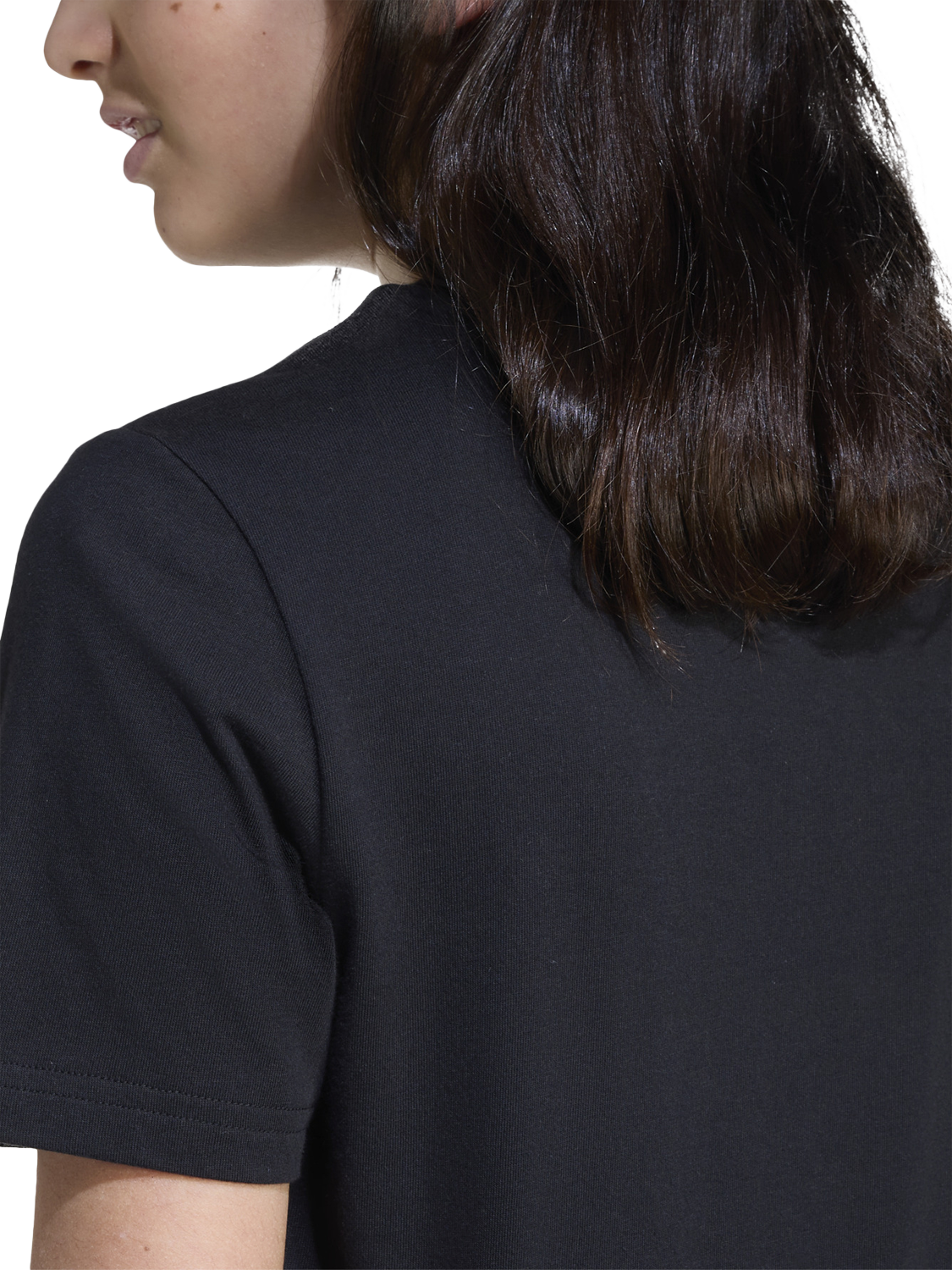 Product image 4 of 6, which shows adidas Kids' Cotton Collegiate Graphic T-Shirt, Black, 7-8 years