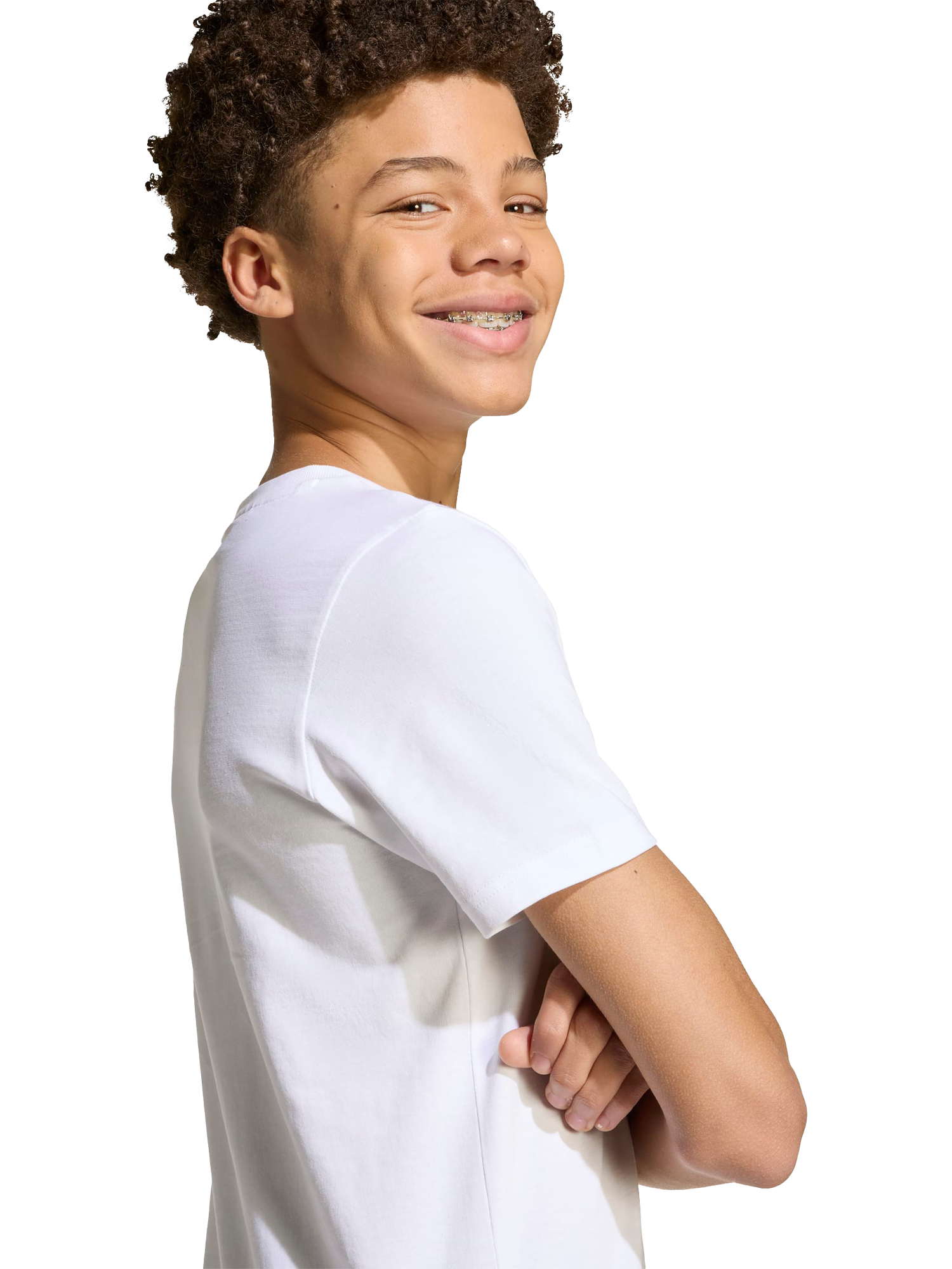 Product image 4 of 6, which shows adidas Kids' Cotton Food Graphic T-Shirt, White, 7-8 years