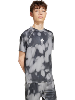 adidas Kids' Short Sleeved Training T-Shirt, Carbon/Black, Carbon/Black