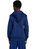 adidas Kids' Cotton Blend Essentials Full Zip Hoodie, Blue/White