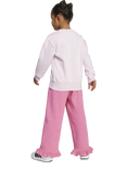adidas Kids' Fleece Joggers Set, Pink/White