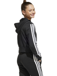 addias Kids' Cotton Blend Essentials Full Zip Hoodie, Black/White