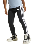 adidas Kids' Cotton Blend Essentials Leggings, Black/White