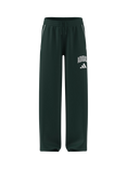 addias Kids' Cotton Blend Seasonals Essentials Collegiate Typography Trousers, Aurivy/White
