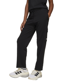 adidas Kids' Essentials Cargo Trousers, Black/White, Black/White